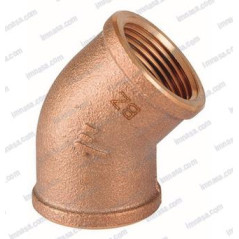 CODO BRONCE H-H 45º 2"