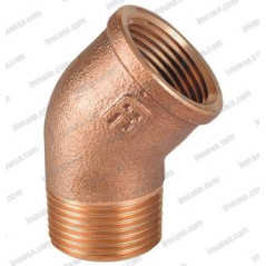 Guidi - CODO BRONCE M-H 45º, 3/8", GUIDI