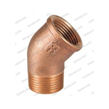 Guidi - CODO BRONCE M-H 45º, 3/8", GUIDI