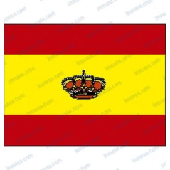 BANDERA ESPAÑA ADHESIVO, c/CORONA 20 x 30 cm.