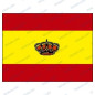 BANDERA ESPAÑA ADHESIVO, c/CORONA 20 x 30 cm.