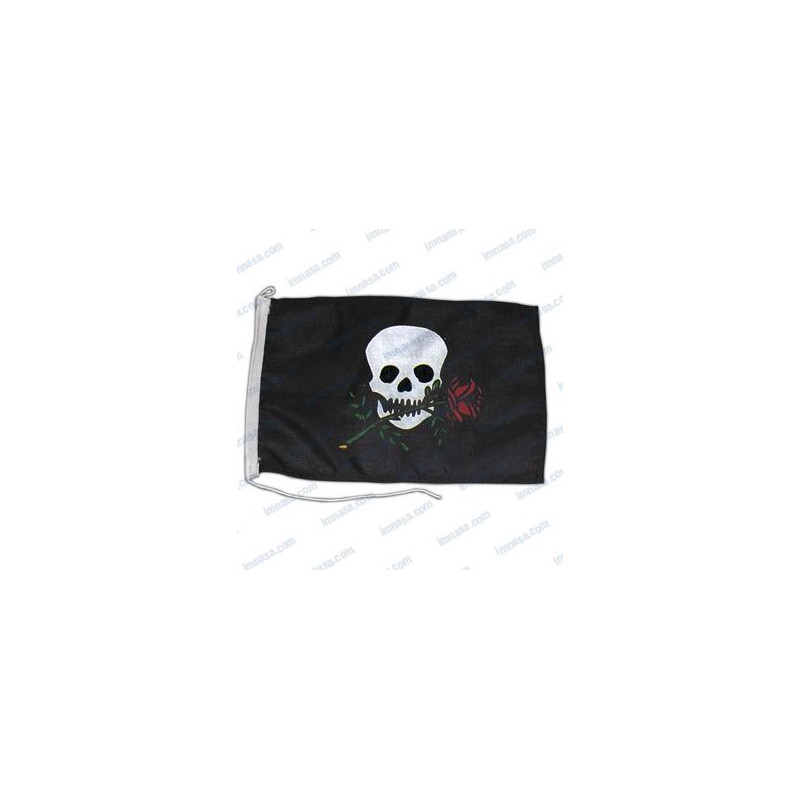 BANDERA PIRATA c/ROSA, 20 x 30cm