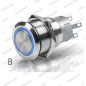 INTERRUPTOR PULSADOR, ON/OFF 24v c/LED AZUL