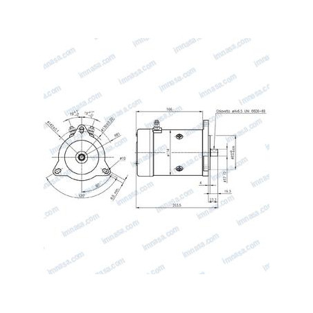 MOTOR MOLINETE CAPSTAN/TIGRES 12v, 1200w