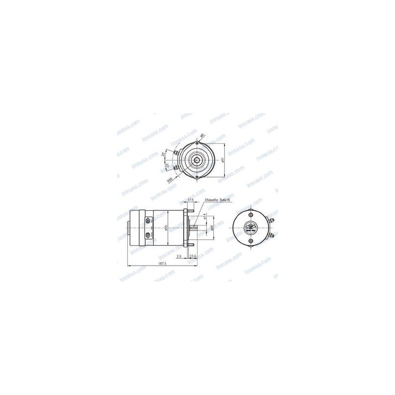 MOTOR MOL.12v 700w 2 TERM. p/CAJA 4 Ter....