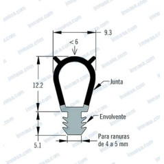 Southco - JUNTA AISLANTE EPDM, p/m, SOUTHCO