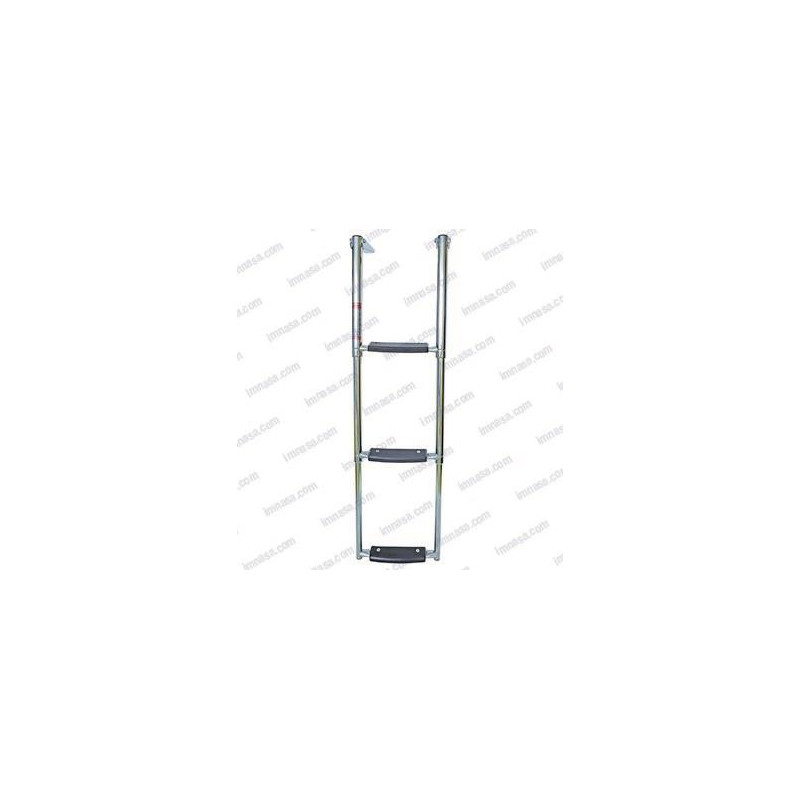 ESCALERA TELESCOPICA INOX 3 peldaños PLATAFORMA