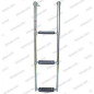 ESCALERA TELESCOPICA INOX 4 PELDAÑOS, PLATAFORMA