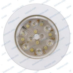 PLAFON REDONDO, BLANCO, 12v, 16 LEDS, DIAM.100mm