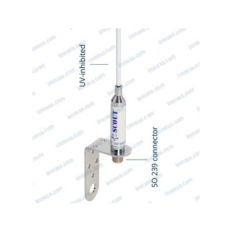 ANTENA VHF SCOUT, KM-3F, FLEXIBLE, p/VELEROS, 0,90m