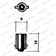 BOMBILLA BA9s, 12v, 5w...