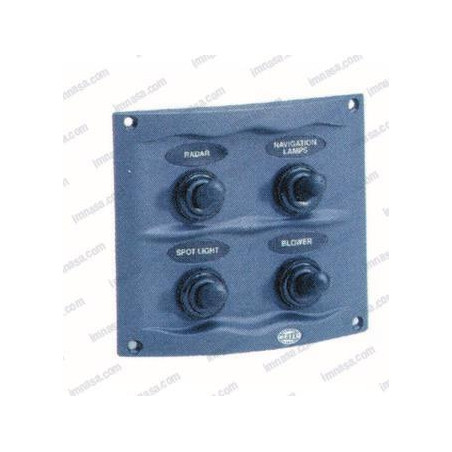 PANEL 6 INTERRU.HELLA, Bco. 12v 20A, 95 x 107mm...