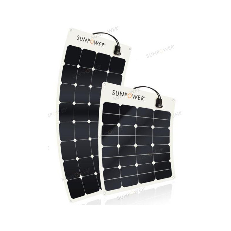 PANEL SOLAR SUNPOWER, 50W, 2.8A, 653x556x3.2mm, SEMI-RIGIDO