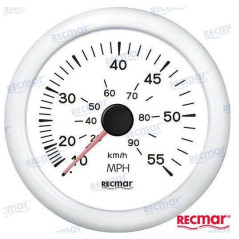 CUENTAMILLAS INDICADOR, 0-55 MPH, BLANCO