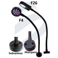 LUZ LECTURA CARTAS, F4, 10-30v, TOUCH LED, 500mm, Negro