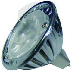 BOMBILLA MR16, 3 LEDS x 1w, 12v BD, 4000K