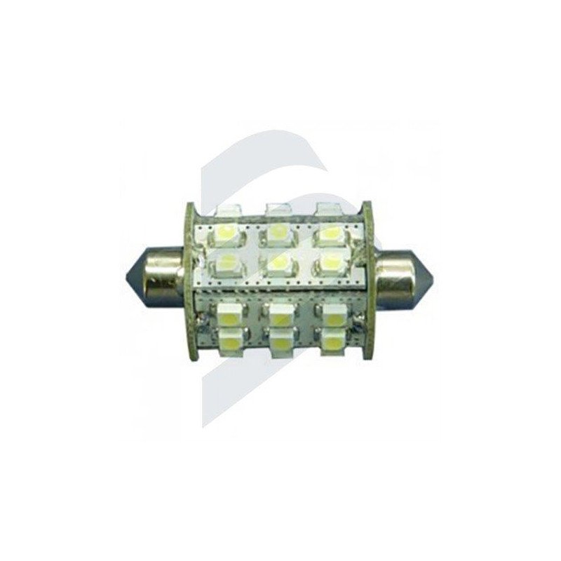 BOMBILLA FESTON 42mm, 30 LEDS, SMD3528, 10-30v, ROJA