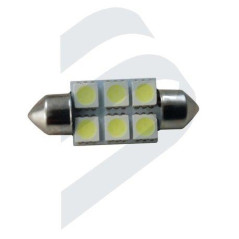 BOMBILLA FESTOON 10-36v, 6LEDS, 1,5w, 36mm, BC 3000K