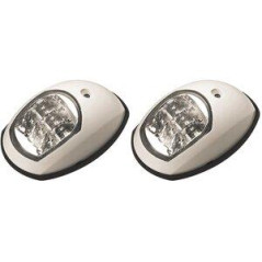 Easterner - LUCES NAVEGACION LED, BLANCAS, JUEGO, 12v, 2 MILLAS, IP67, C91106PW-3