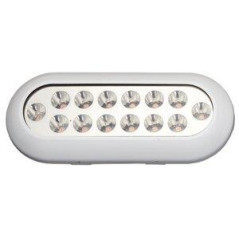 LUZ SUMERGIBLE POLIMERO, 14 LEDS, AZUL, 10-30v, IP68