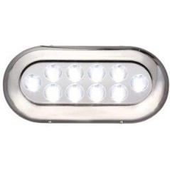 LUZ SUMERGIBLE INOX, 10 LEDS, AZUL, 10-30v, IP68