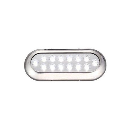 LUZ SUMERGIBLE INOX, 14 LEDS, AZUL, 10-30v, IP68