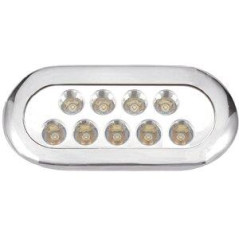 LUZ SUMERGIBLE INOX, 9 LEDS, 4 COLORES, 10-30v, IP70