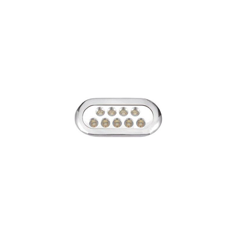 LUZ SUMERG.INOX 9 LEDS 4 COLORES 10-30V IP70