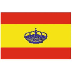 BANDERA ESPAÑA ADHESIVO, c/CORONA 210 x 140mm