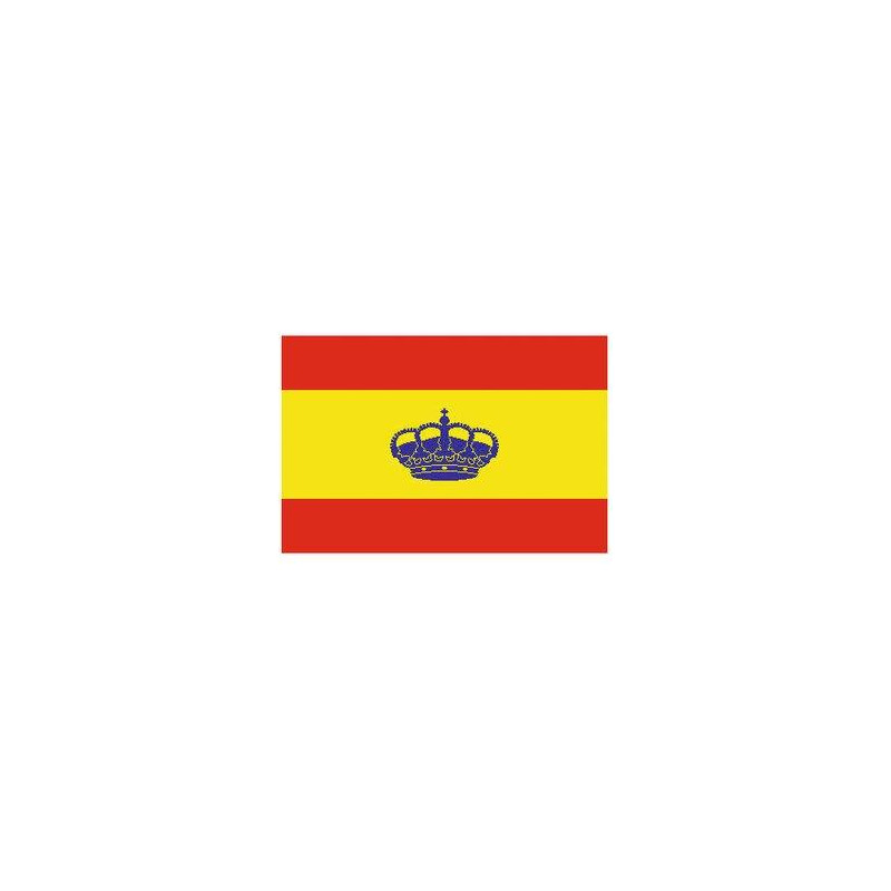 BANDERA ESPAÑA ADHESIVO, c/CORONA 20 x 30 cm.