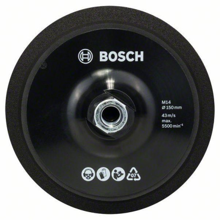 Bosch - PLATO VELCRO 150mm ROSCA M14