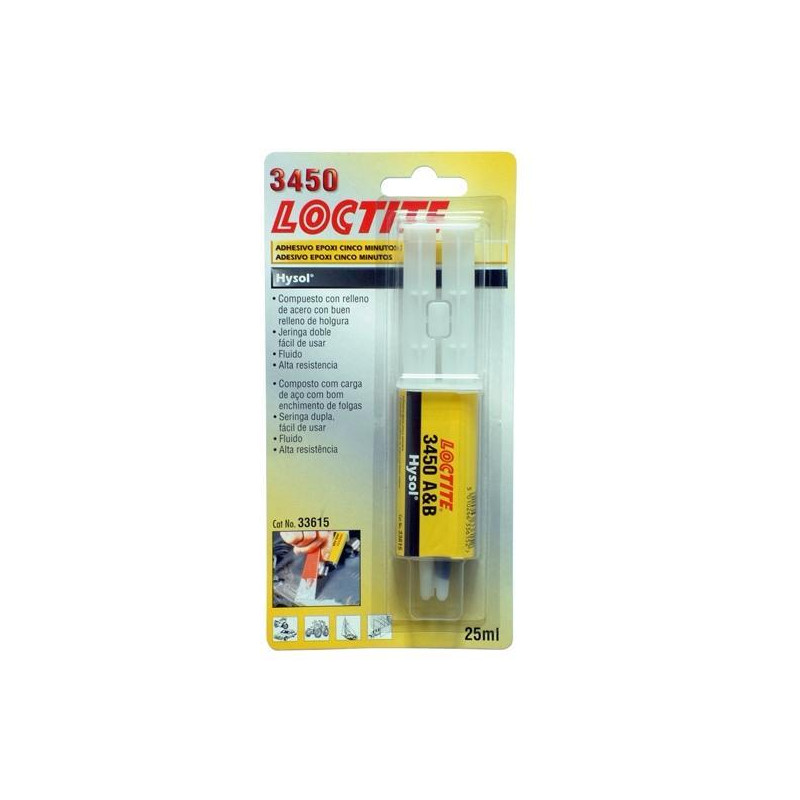 ADHESIVO EPOXY RAPIDO ACERO LOCTITE 3450 -25ml (p/SELLAR FUGAS EN DEPOSITOS INOX GASOLINA)