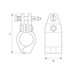 ABRAZADERA BISAGRA INOX 20mm