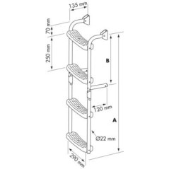 ESCALERA PLEGABLE 90º 3+3 CUR.