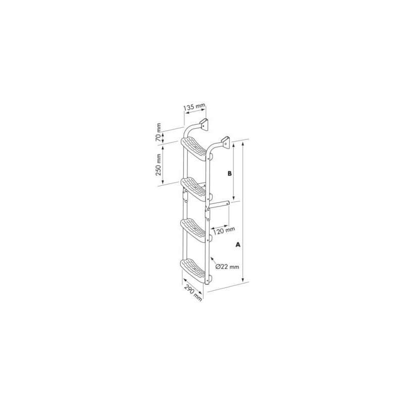 ESCALERA PLEGABLE 90º 3+3 CUR.