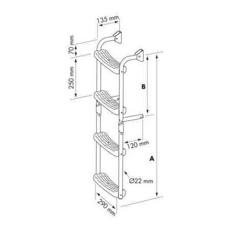 ESCALERA PLEGABLE 90º 3+3 CUR.