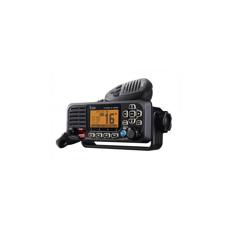 VHF ICOM, c/DSC "D", IPX7, NEGRO