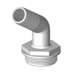 Trudesign - ENTRONQUE MACHO 1 1/2" 25mm BSP BLANCO 120º