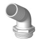 ENTRONQUE MACHO, 1-1/2", 38mm, BSP, BLANCO, 120º, TRUDESIGN