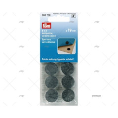 Prym - VELCRO PUNTOS ADHERENTES, NEGROS, BLISTER