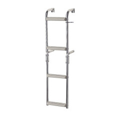 Nuova Rade - ESCALERA PLEGABLE INOX 316, 2 + 2 Peldaños, 90