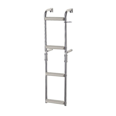 Nuova Rade - ESCALERA PLEGABLE INOX 316, 2 + 2 Peldaños, 90