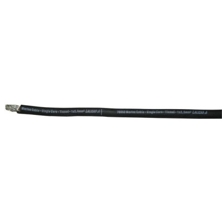 Maxpower - CABLE ELECTRICO MARINO ESTAÑADO, NEGRO, 2 x 2,5mm2, p/m