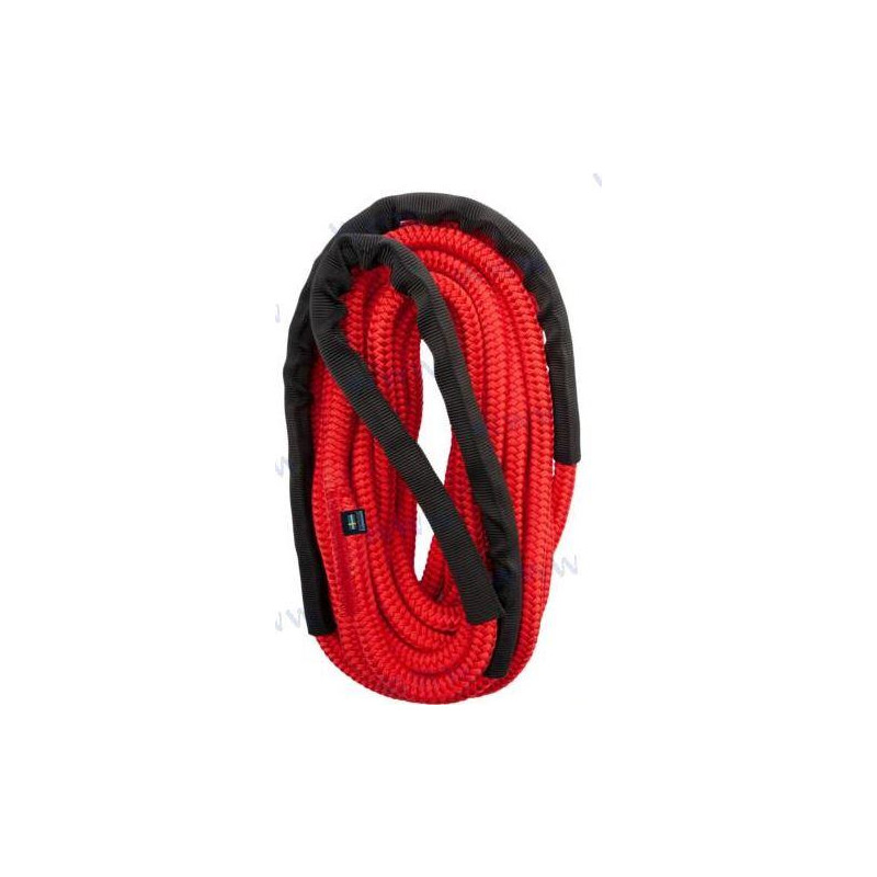 CABO AMARRE c/PROTECTOR, POLYROPES, STORM X ROJO-NEGRO, 12mm x 6m