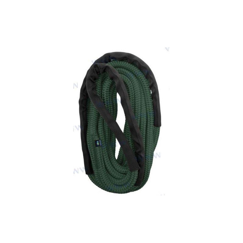 CABO AMARRE ELASTICO STORM, POLIESTER SUPERIOR, VERDE-NEGRO, 12mm x 6m