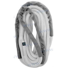 Poly Ropes - CABO AMARRE ELASTICO STORM, POLIESTER SUPERIOR, BLANCO-GRIS, 12mm x 6m