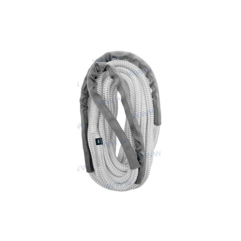 CABO AMARRE c/PROTECTOR, POLYROPES, STORM X BLANCO-GRIS, 12mm x 06m