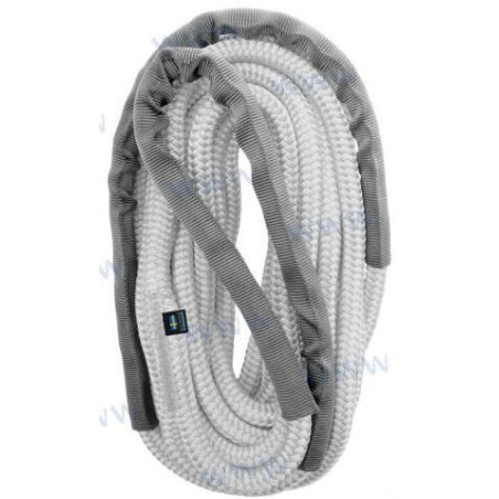 CABO AMARRE c/PROTECTOR, POLYROPES, STORM X BLANCO-GRIS, 12mm x 06m