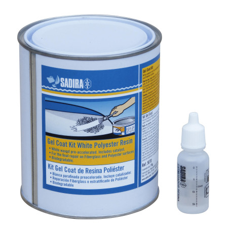 KIT GEL COAT BLANCO, SADIRA, 1Kg + CATALIZADOR