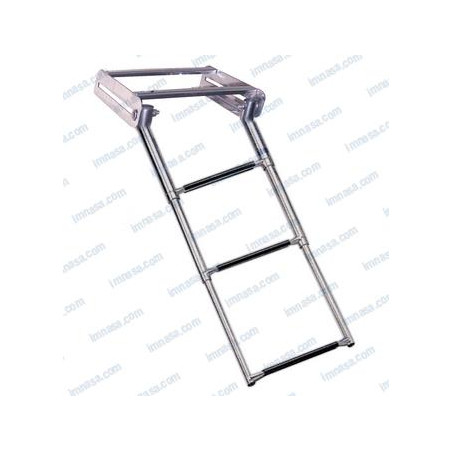 ESCALERA TELESCOPICA INOX, 3p, 85 x 41cm